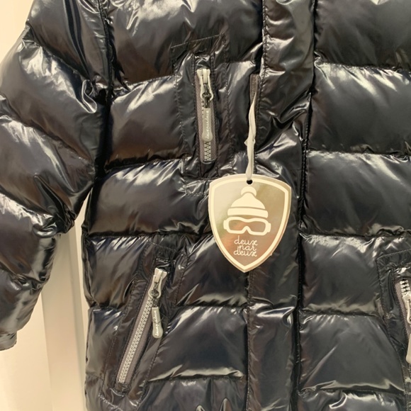 Deux par deux winter jacket black shiny size 4 - Picture 3 of 4